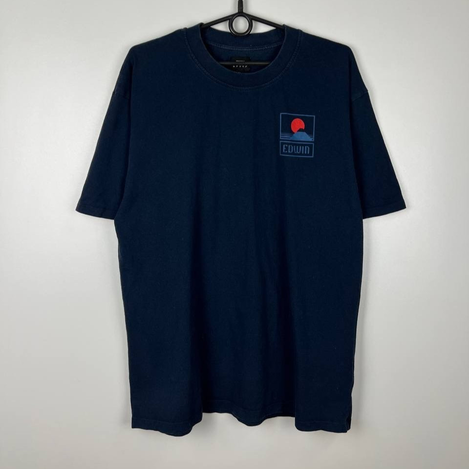 Street Wear Simple EDWIN EDWIN แขนสั้นผู้ชายคอกลมเสื้อยืดลําลองระบายอากาศ