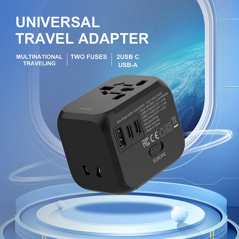 Global Travel Adapter ปลั๊กไฟเครื่องชาร์จอเนกประสงค์สําหรับ UK EU US AU
