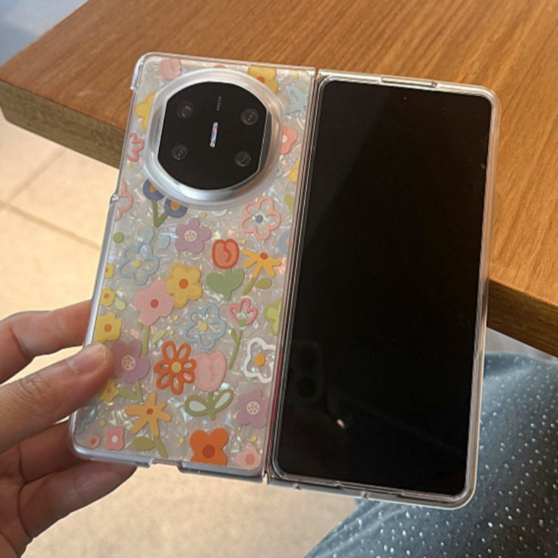 น่ารักShell Textureพับเคสโทรศัพท์สําหรับHonor Magic V6 Magic V5 Magic V3 Slim Full-Bodyป้องกันน่ารัก