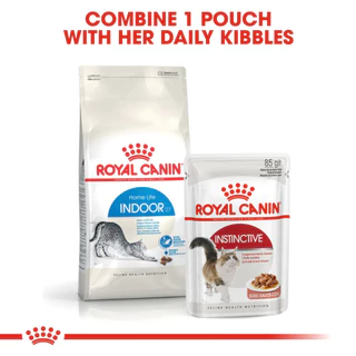 ROYAL CANIN INDOOR ADULT อ.แมวโต1ปีขึ้นไป เลี้ยงในบ้าน ลดกลิ่นมูล,อุจจาระเป็นก้อน 2 กิโลกรัม{อาหารแมวเม็ด}