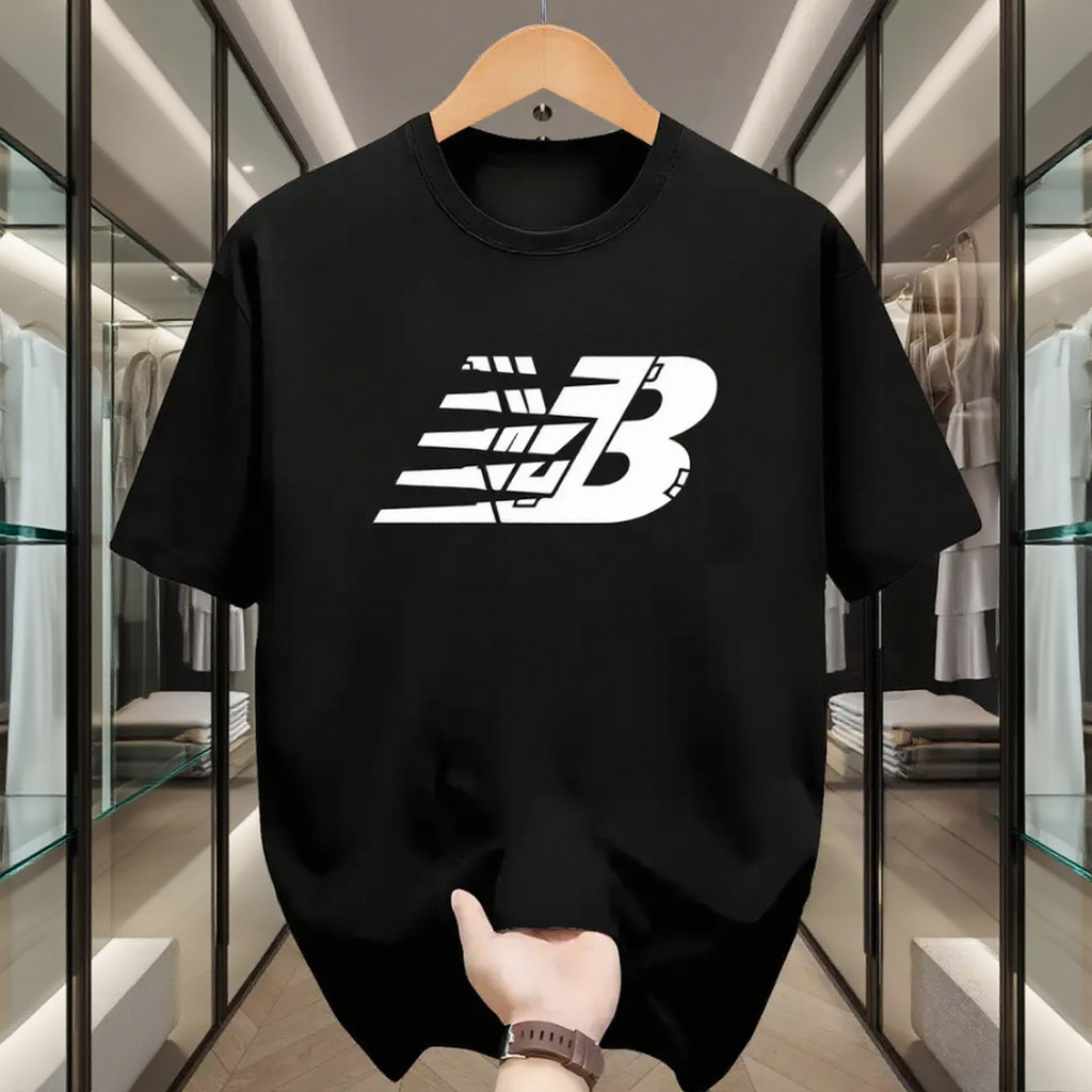 เสื้อยืดคอตตอน 24S ลายพิมพ์ N-B ทันสมัย