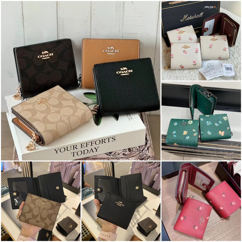 Coách Ladies Classic Coin Purse Short Wallet Fashion Simple Style