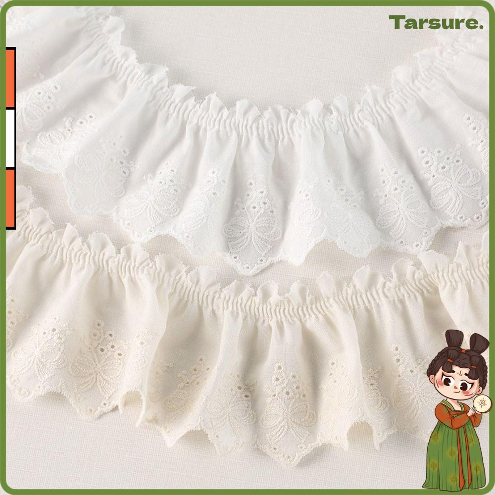 ทาร์ชัวร์ ผ้าลูกไม้,สีขาวนัวเนียออกแบบนัวเนียลูกไม้ตัด,อุปกรณ์เสื้อผ้ากว้าง7เซนติเมตรผ้าฝ้ายเสื้อผ้าตัด