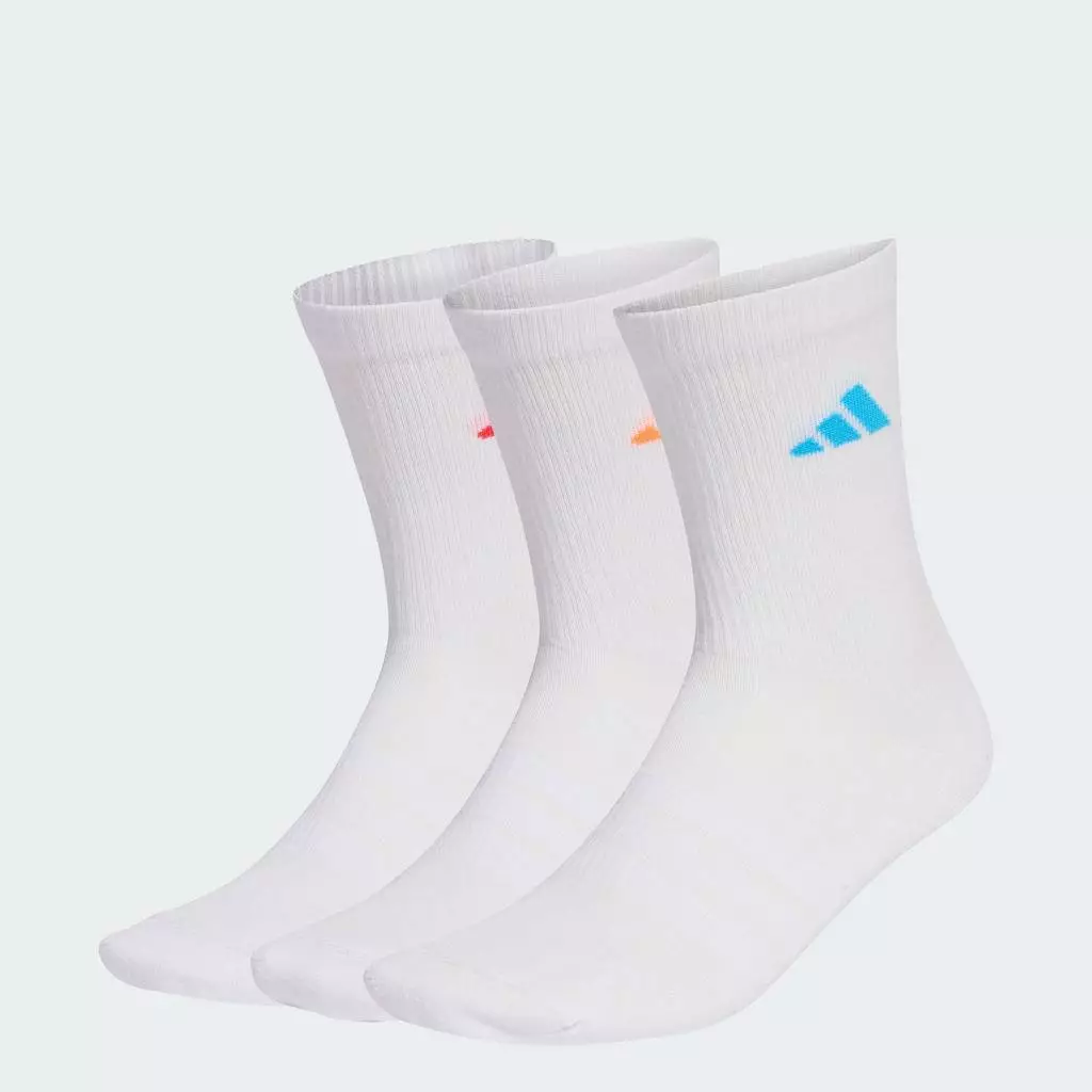adidas ไลฟ์สไตล์ ถุงเท้ารองรับแรงกระแทกความยาวครึ่งแข้ง SPORTSWEAR (3 คู่) Unisex สีขาว KC9623