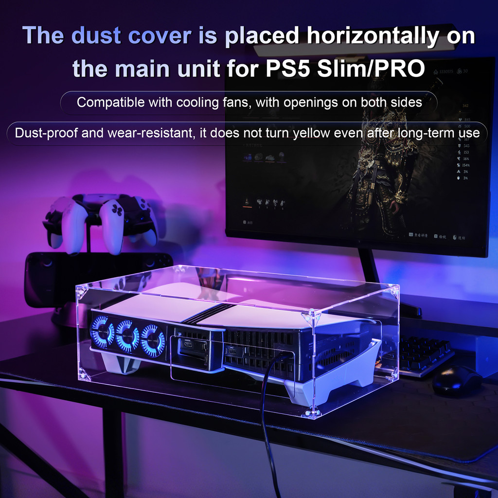 เคสป้องกันแบบเปิดด้านข้างสําหรับ PlayStation 5 Pro/slim Disc&Digital
