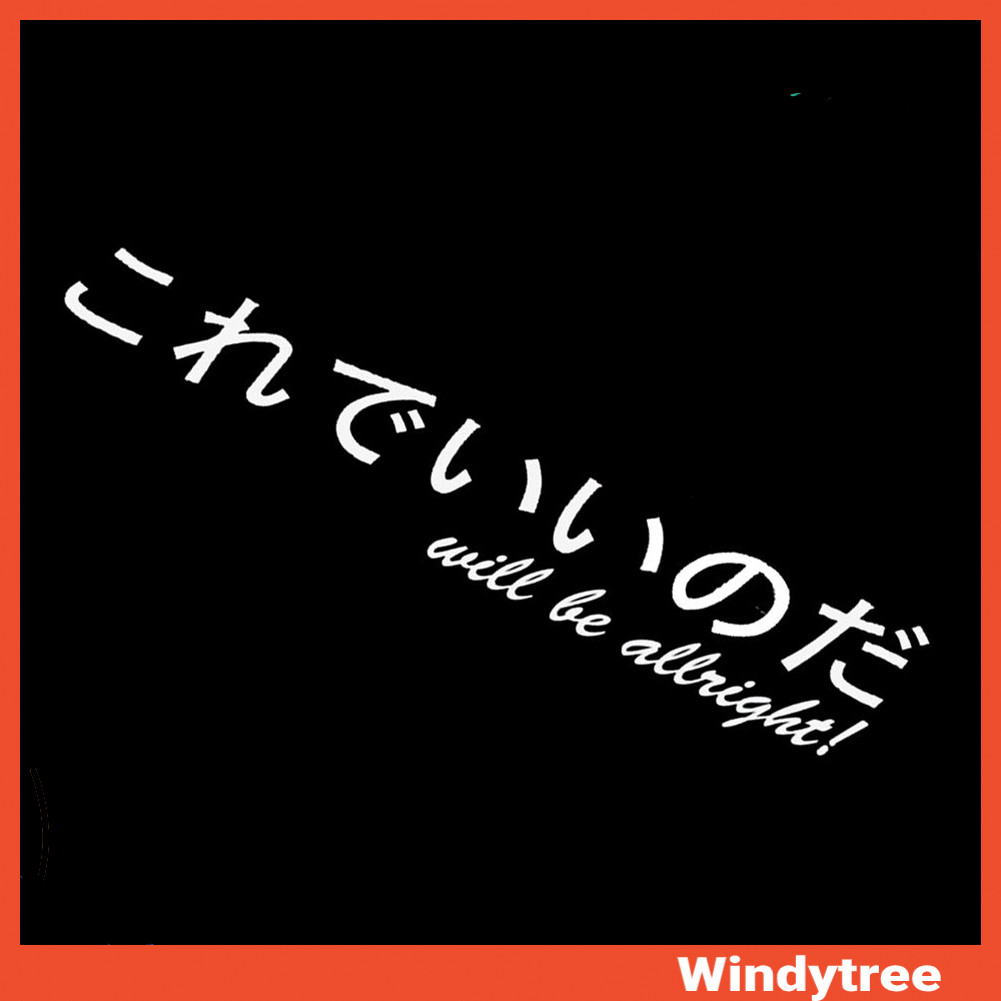[W&T] Fashion Unique Japanese Kanji Car Windshield Body Sticker รูปลอกสะท้อนแสง