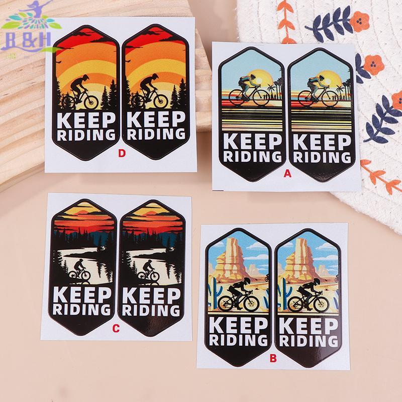 B&H Dec 2 PCS Bike E-Bike Motorcycle Frame Stickers Bicycle Top Tube Waterproof Decals Bicycle Motor