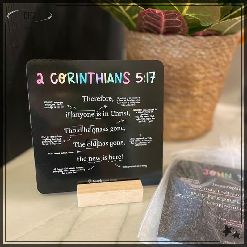 TOMJ 50 การ์ดสคริปต์ ped Bible Verse สําหรับทุกสัปดาห์ปีพระคัมภีร์หน่วยความจําการ์ด Verse Christian 