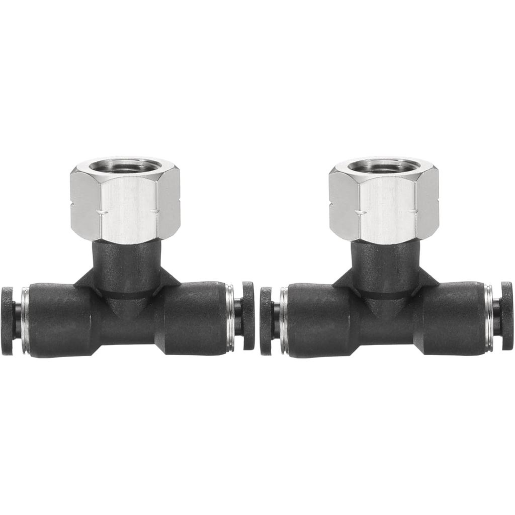 HARFINGTON 2pcs Air Line Fitting g 5/32 "หลอด OD x NPT 1/8" ด้าย Push to Connect สาขา Tee นิวเมติกสา
