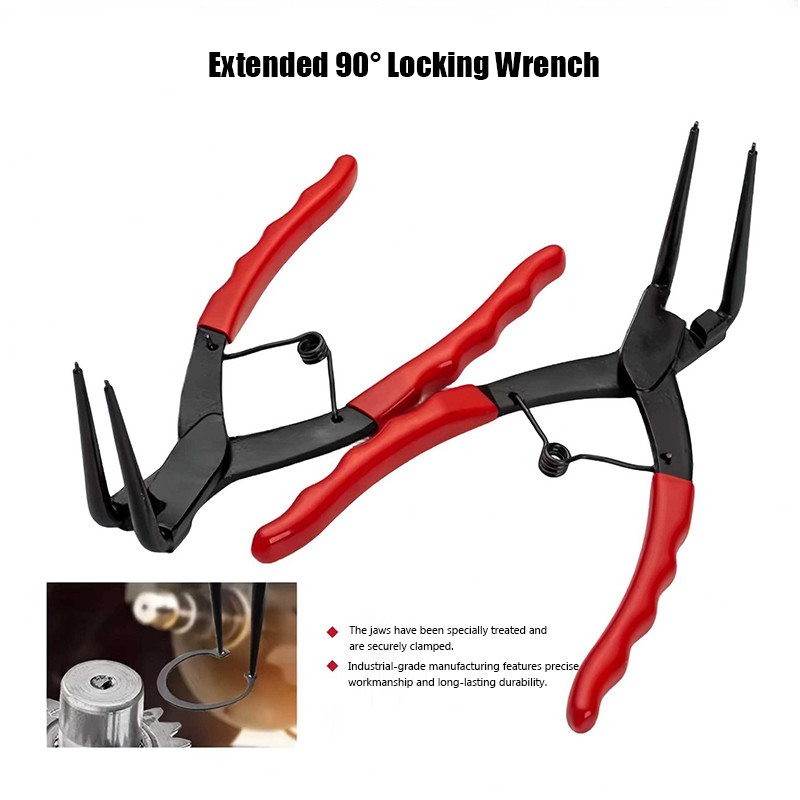 LIUOOP Strength Alloy Steel Snap Rings คีมเครื่องมือ Clamps พร้อมที่จับตามหลักสรีรศาสตร์