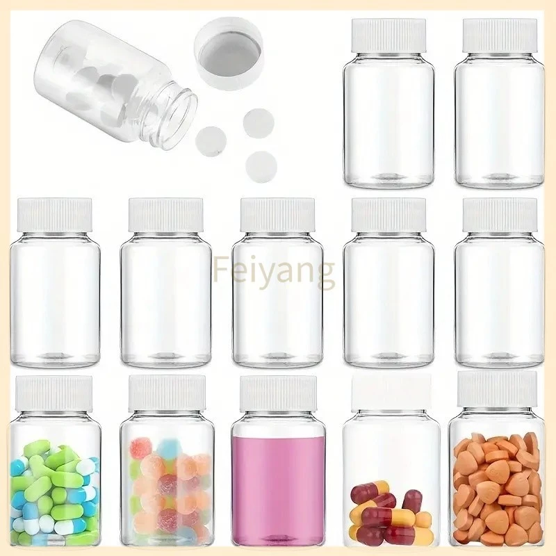 FeiyangขวดพลาสติกPETใส 20/30/50/100 ml ฝาเกรียวปิดสนิทพกพาสะดวก ขวดใส่ยา ใส่เครื่องดื่ม