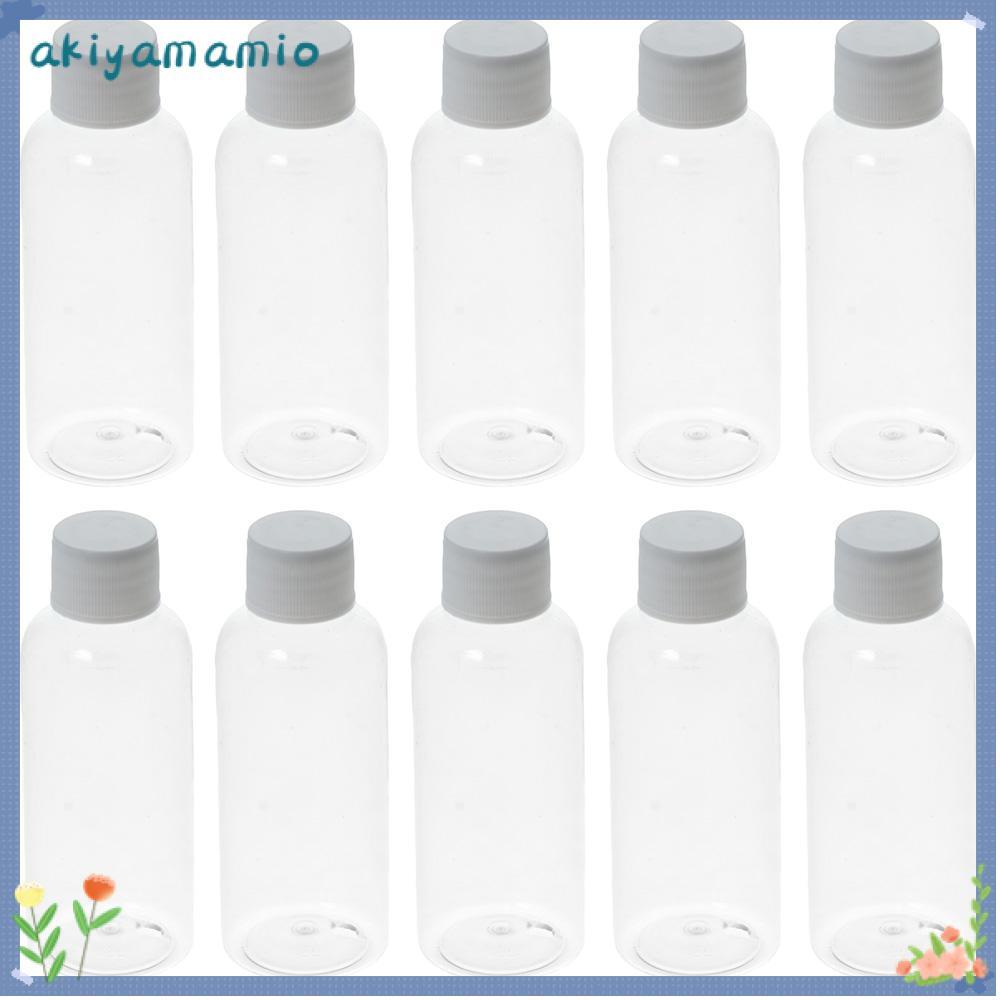 AKIYAMAMIO 10 ชิ้น Ginger Shot ขวดสําหรับของเหลวพร้อมหมวกรั่ว Wellness Juice Shot ภาชนะพลาสติก