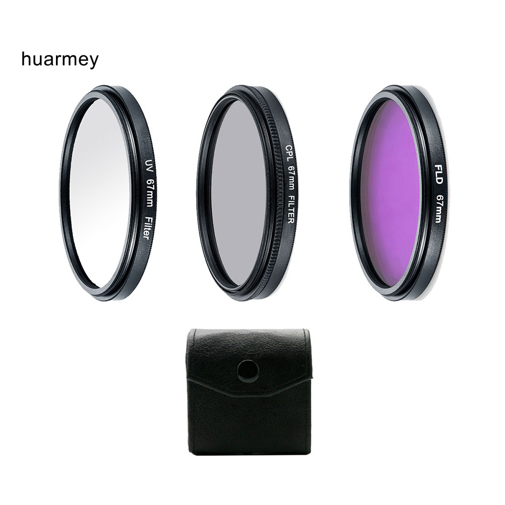HUARMAEY Professional UV CPL Polarizer FLD Photo Photo Photo Photo Photography Filter Kit สําหรับกล้