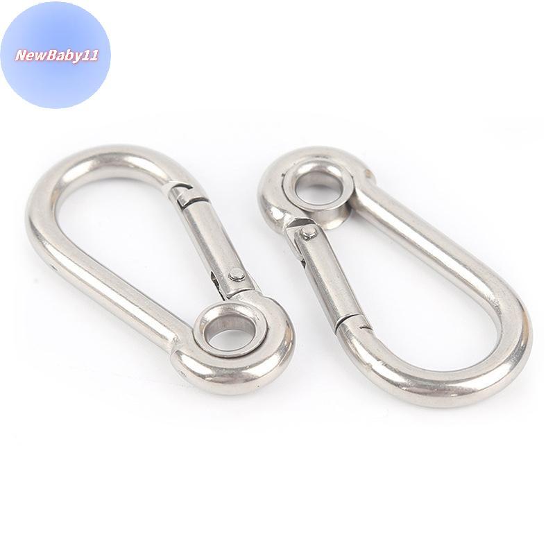 ONEBABY M4 M5 M6 M7 M8 สแตนเลส Carabiner Carbine Snap Hook ตาไก่สปริงหัวเข็มขัดพวงกุญแจ TH