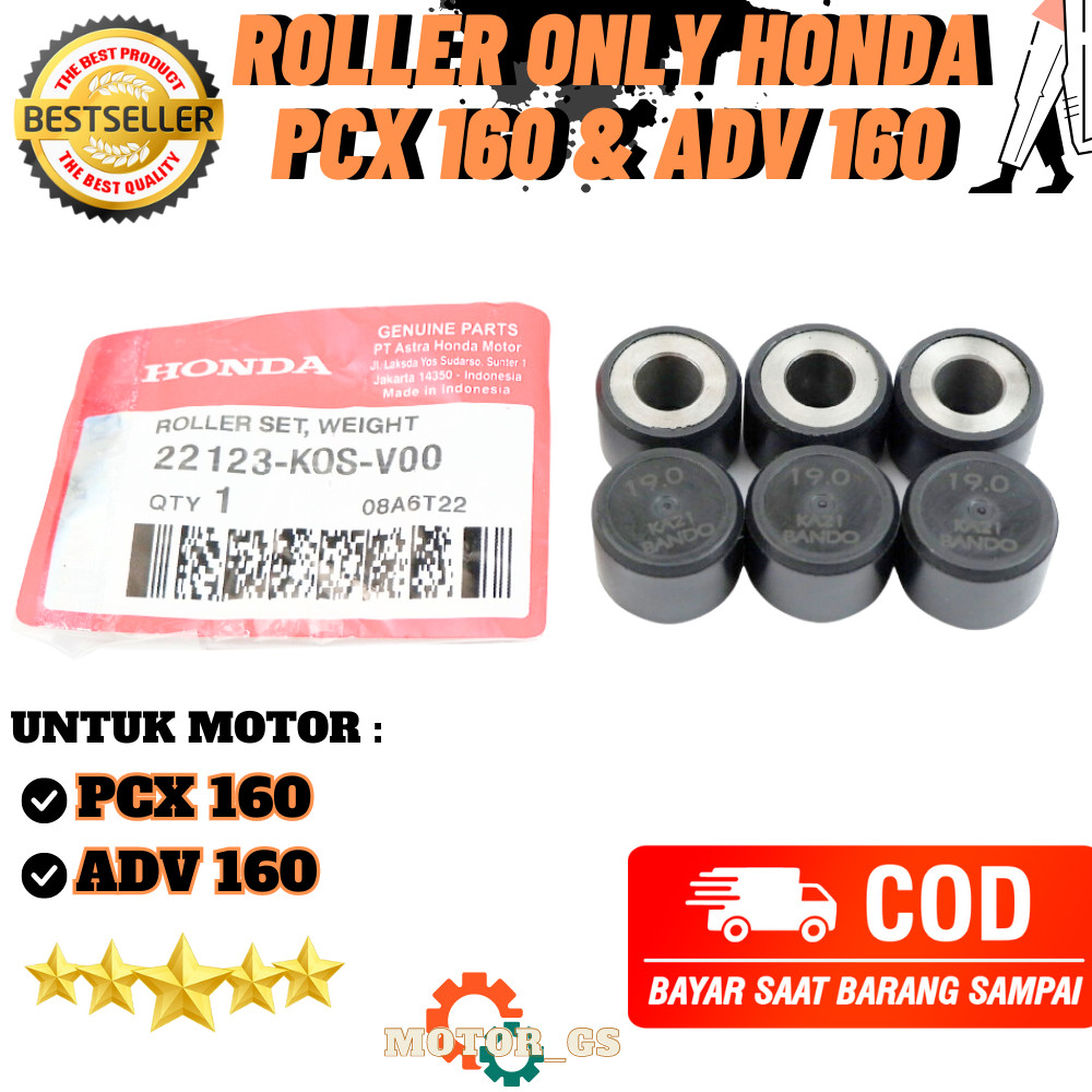 ลูกกลิ้งเดิม Honda PCX 160 / Roller K0S 1 ชุด Honda ADV 160 & PCX 160 - 22123-K0S-V00 พรีเมี่ยมเดิม