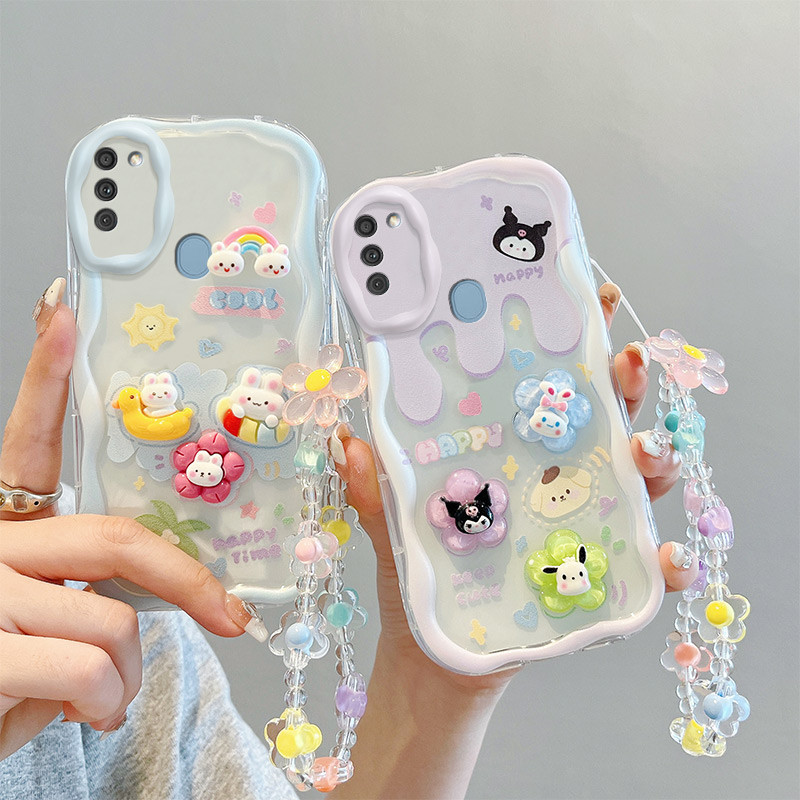 เคส For Samsung Galaxy A11 TPU เคส BBNYGZ สไตล์ครีม 3D ตุ๊กตากรณีโทรศัพท์ใสที่มีหลายรูปแบบ. – โปรปัง