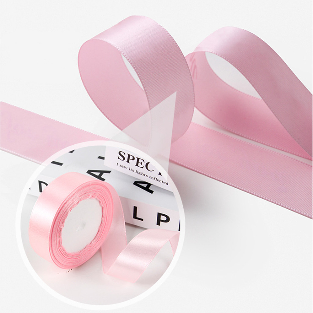 BLIVO ริบบิ้นผ้าซาติน ด้านเดียว กว้าง 4 ซม. (22 เมตร/ม้วน) แฮนด์เมดDIY ริบบินผ้าซาติน ริบบิ้นห่อของขวัญ - รูปที่ 6