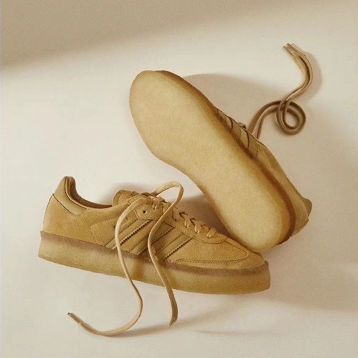 Kitt x Clarks x adidas origins Samba 8th Street รองเท้าผ้าใบลําลองกันลื่นทนต่อการสึกหรอต่ํา unisex ส