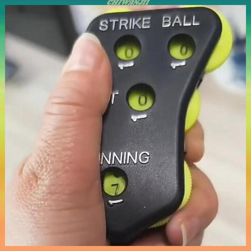 [เท่าไหร่1] Baseball Umpire Clicker 4 Wheel อุปกรณ์อ่านง่าย Umpire Indicator Gear