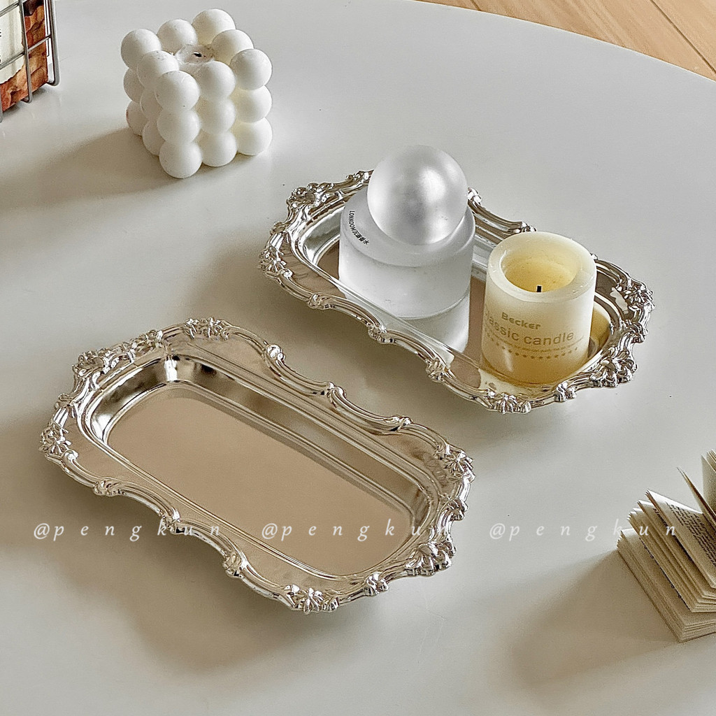 จัดส่ง 24 ชั่วโมง Nordic In Retro ถาดเค้กขนมตารางอาหาร Cold Divider ตารางถาดขนาด Roma ถาดเทียนขนาดเล