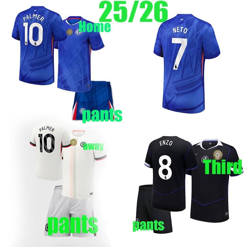 ชุดฟุตบอล CHELSEA ขนาด 25/26 ปี (พร้อมกางเกง) - Enzo Gittens & Caicedo