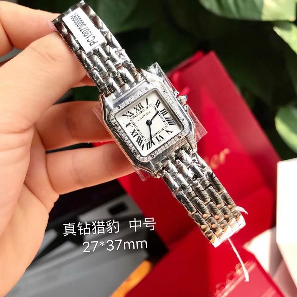 สินค้าช่อง!Real Diamond, Panthè re de Cartier Panthèer Cheetah, Swiss Original Quartz Movement, นาฬิ
