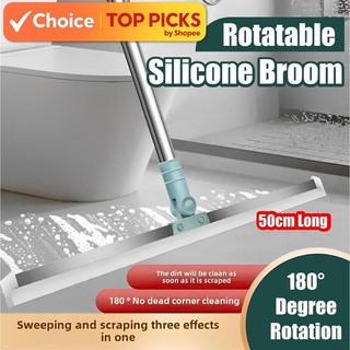 180° Dual-Use Silicone Scraper Broom & Magic Wiper - High Place Glass Cleaner & Floor Mop