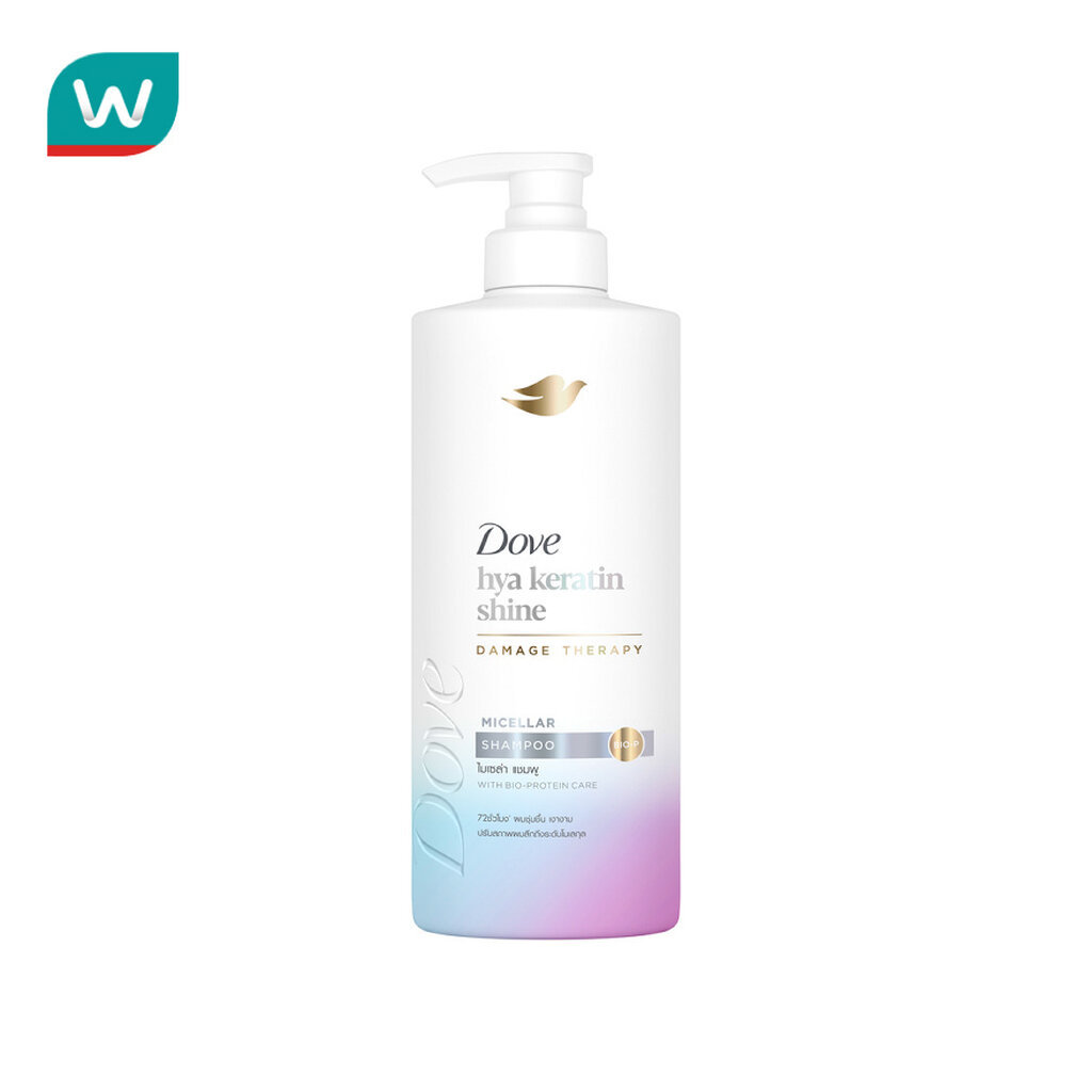 Dove โดฟ แชมพู ไฮยา เคราติน ชายน์ ไมเซล่า 380 มล.
