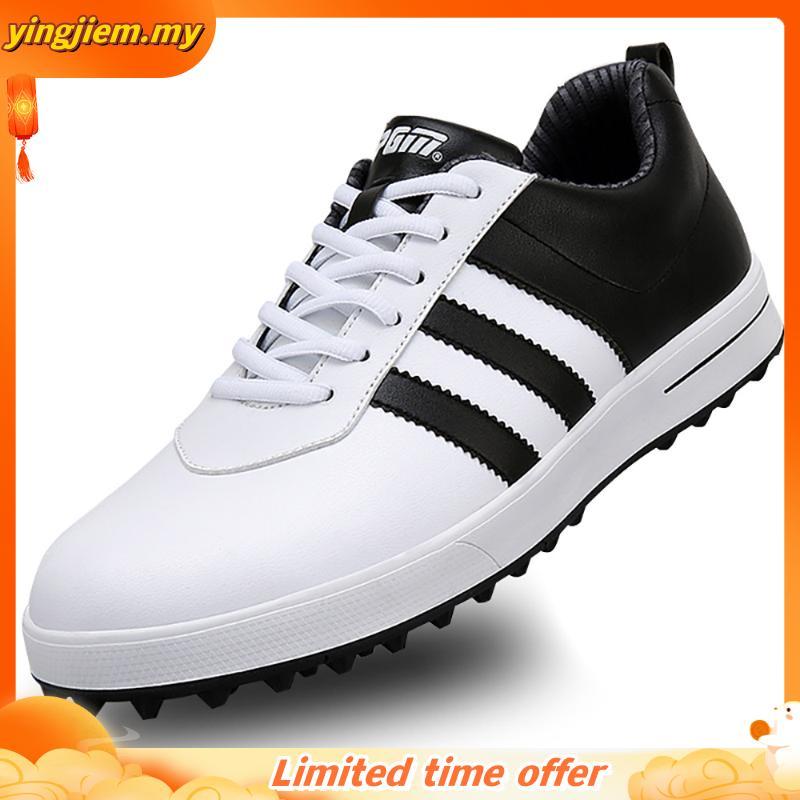 ใหม่!PGM golf Shoe es รองเท้ากันน้ําสําหรับผู้ชายรองเท้าผ้าใบไม่มีสตั๊ดกันน้ําระบายอากาศ