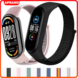 เข็มขัดไนลอน for Xiaomi Mi Band 10 9 8 เข็มขัด Mi Band 7/6/5/4/3 อุปกรณ์เสริมสำหรับเข็มขัดกีฬา for Miband 8 7 6 5 4 3