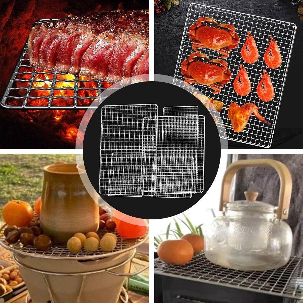 เฮ้ ตะแกรงปิ้งย่าง, ตะแกรงเหลี่ยมสแตนเลส , เครื่องมือทําอาหารแบบนอนสติ๊กแบบใช้ซ้ําได้ - รูปที่ 7