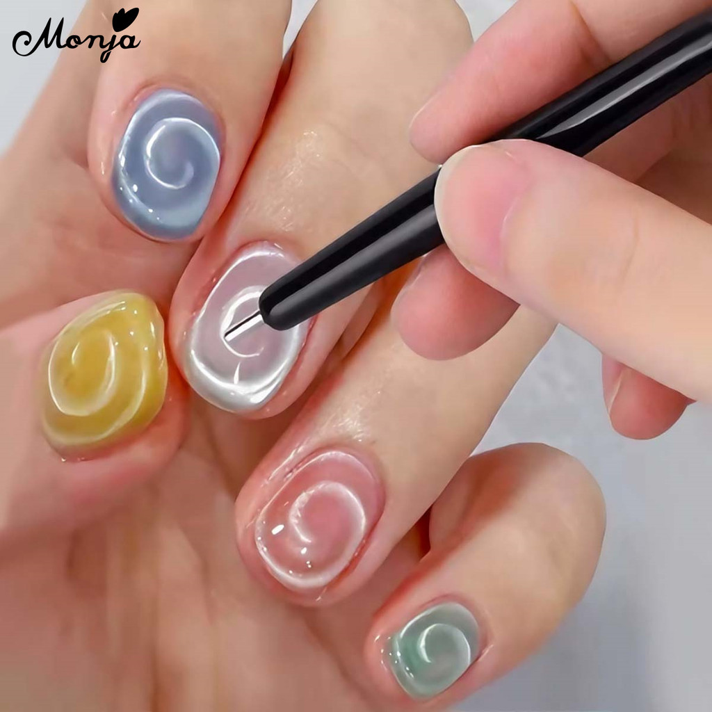 Monja Magnetic Nail Art Stick Rod ชุด Cat Eye UV เจลโปแลนด์ดูดชุด 3D เหล็กรอบลูกปัด Assistเครื่องมือ - รูปที่ 6