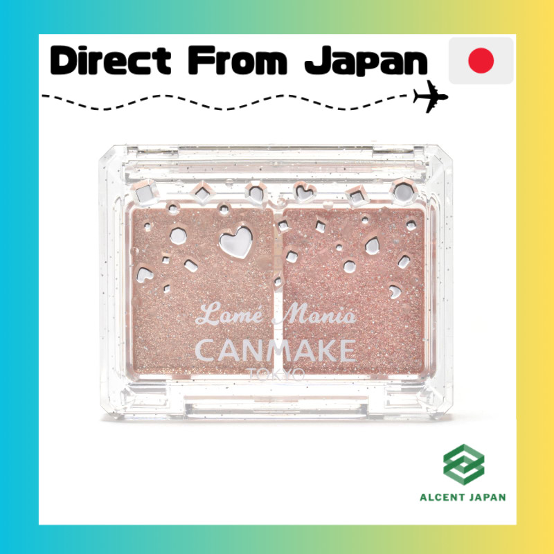 Canmake Lame Mania 01 2.7g Eyeshadow Glitter Shadow Shine Luster Pearl Duo Eyeshadow Pink Beige