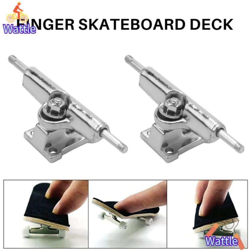 WATTLE Fingerboard Truck Set ของเล่นงานอดิเรกสะสม โครงสร้างทนทาน กะทัดรัดสำหรับ Finger Skateboard ขน