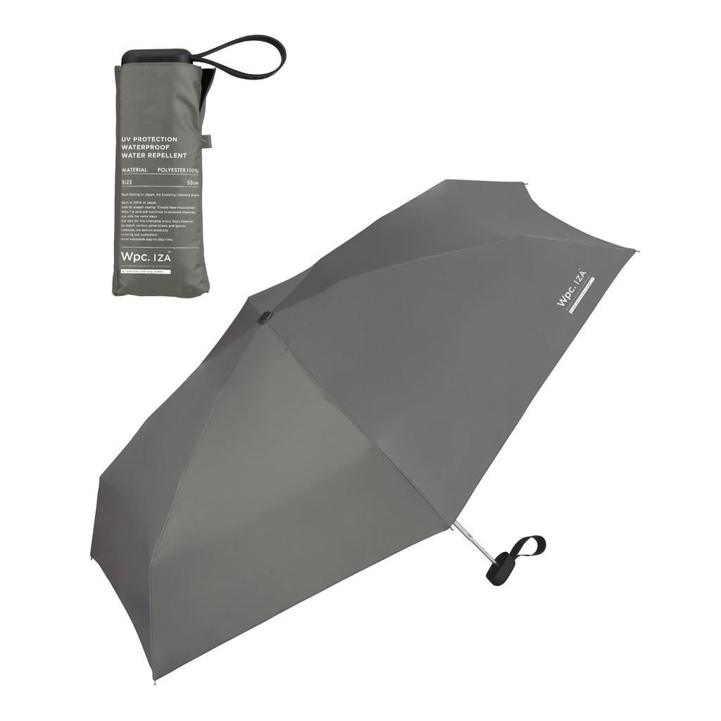 [2025] Men's All-Weather Umbrella Sunshade IZA Type: Compact Gray [Light Blocking Rate 100%・UV Cut R