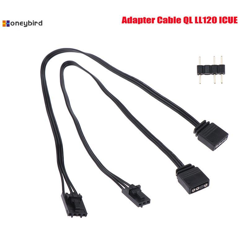 Honeybird อะแดปเตอร์สําหรับ Corsair RGB ถึงมาตรฐาน ARGB 4Pin 3Pin อะแดปเตอร์เชื่อมต่อเรือโจรสลัด Con