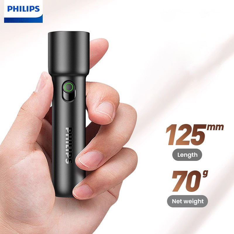 ไฟฉาย Philips SFL1235 | ชาร์จ USB-C แบบพกพา | แสงขาวสว่าง 8000K ใช้ได้ 110นาที | ของใช้ในบ้าน | พร้อมส่ง