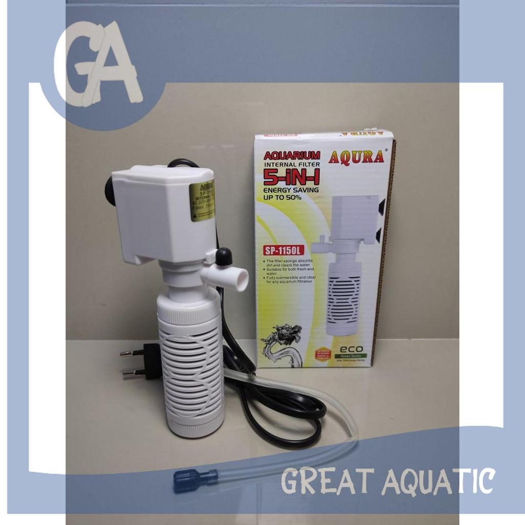 AQURA 5 IN 1 ปั๊มกรองตู้ปลาภายใน SP 1050 L