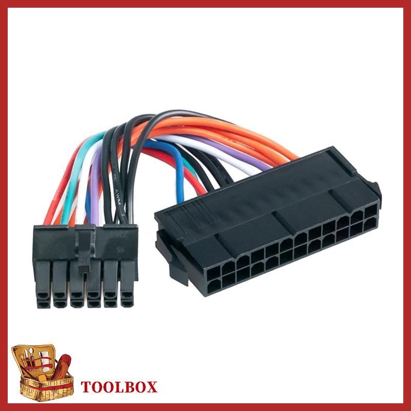 TOOLBOX 10 ซม.ATX 24 Pin to 12 Pin Power Supply Cable Adapter 24p to 12p สําหรับ Acer