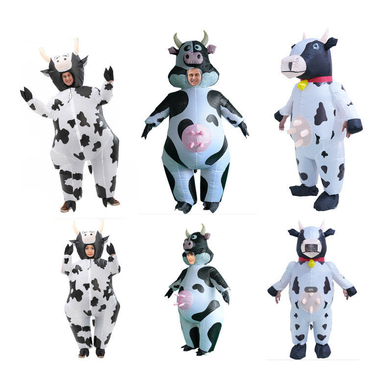 ชุดคอสเพลย์Cow.inflateสำหรับชาย เหมาะสำหรับงานปาร์ตี้และเทศกาล พร้อมของตกแต่งเสื้อผ้า
