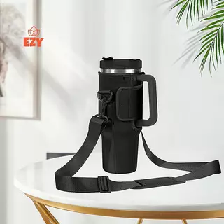 EZY 40oz ขวดน้ํา Carrier กระเป๋าปรับสายคล้องไหล่ถ้วยแก้วแขนสีทึบขวดสําหรับเดินป่ากลางแจ้งใหม่