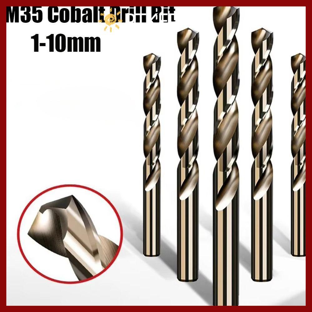 PTKFPT09 ดอกสว่าน, ก้านกลม M35 Cobalt Twist เจาะ, 1 มม.-10 มม.ตรง HSS Bit สแตนเลส