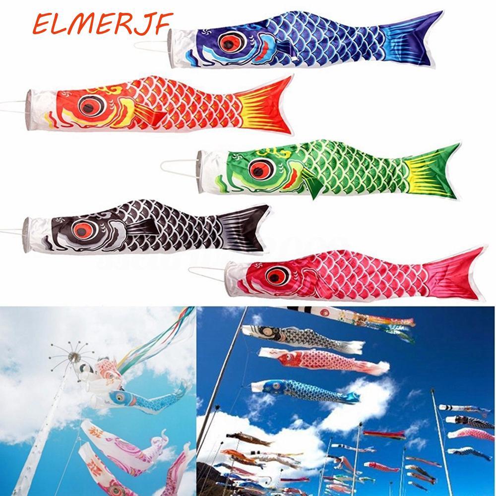 ELMEJF Windsock 40/70/100 ซม.Kinobori Kite สไตล์ญี่ปุ่นแขวนตกแต่ง