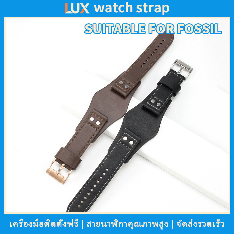 เหมาะสำหรับสายนาฬิกาหนังแท้สำหรับผู้ชายของ FOSSIL ขนาด 22 มม. รุ่นที่ใช้งานร่วมกันได้: CH2564, CH2565, CH2891, CH3051