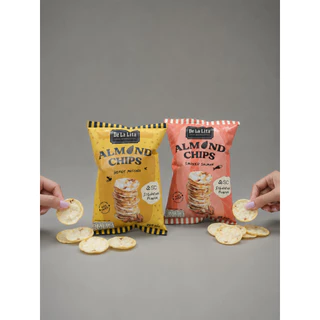 [ยกลัง] ALMOND CHIPS 25 กรัม De La Lita X SC Asset ขนมอบกรอบอร่อย แคลต่ำ ไม่ทอด เจ วีแกน De La Lita เดอลาลิต้า อัลมอน...