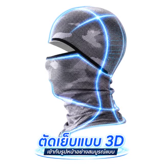 TinyBaan โม่ง คลุมหัว หมวกโม่ง คลุมหน้าแบบมีกรอง กันแดด กันฝุ่น กันรังสียูวี UV เนื้อผ้าลื่น ผ้าบัฟ พร้อมส่ง