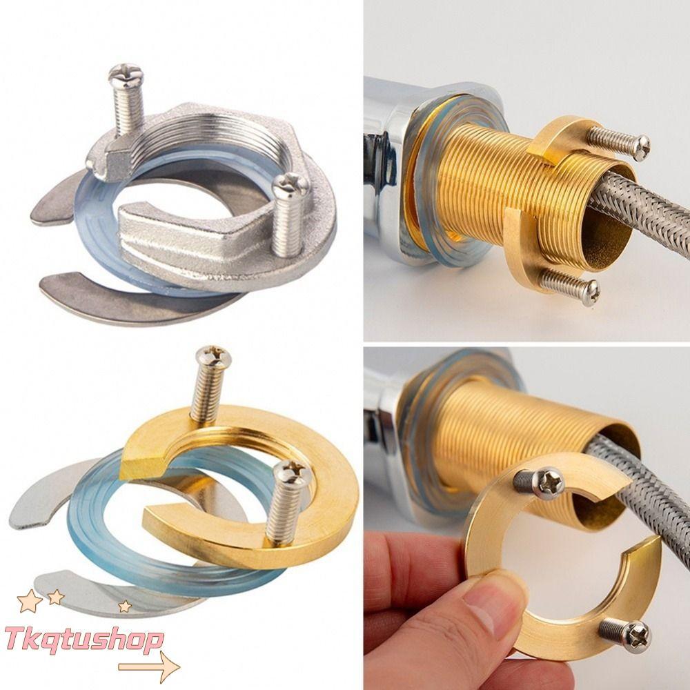 IMIHAN1 1 ชิ้นก๊อกน้ํา Locknut, Antitคลายเครื่องซักผ้าอ่างล้างหน้าแตะยึดชุดอุปกรณ์,ทองเหลืองสแตนเลสหลุมเดียว 31 มิลลิเมตร Fastening Nut สําหรับห้องน้ําห้องครัวอ่างล้างจาน