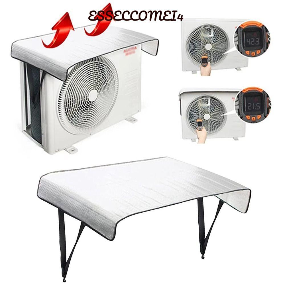 ESSECCOMEI4 ป้องกันเครื่องปรับอากาศ, ครีมกันแดด 46x95 ซม. ฝาครอบเครื่องปรับอากาศ, กระเป๋าทําความสะอาดป้องกันหิมะกันฝุ่น