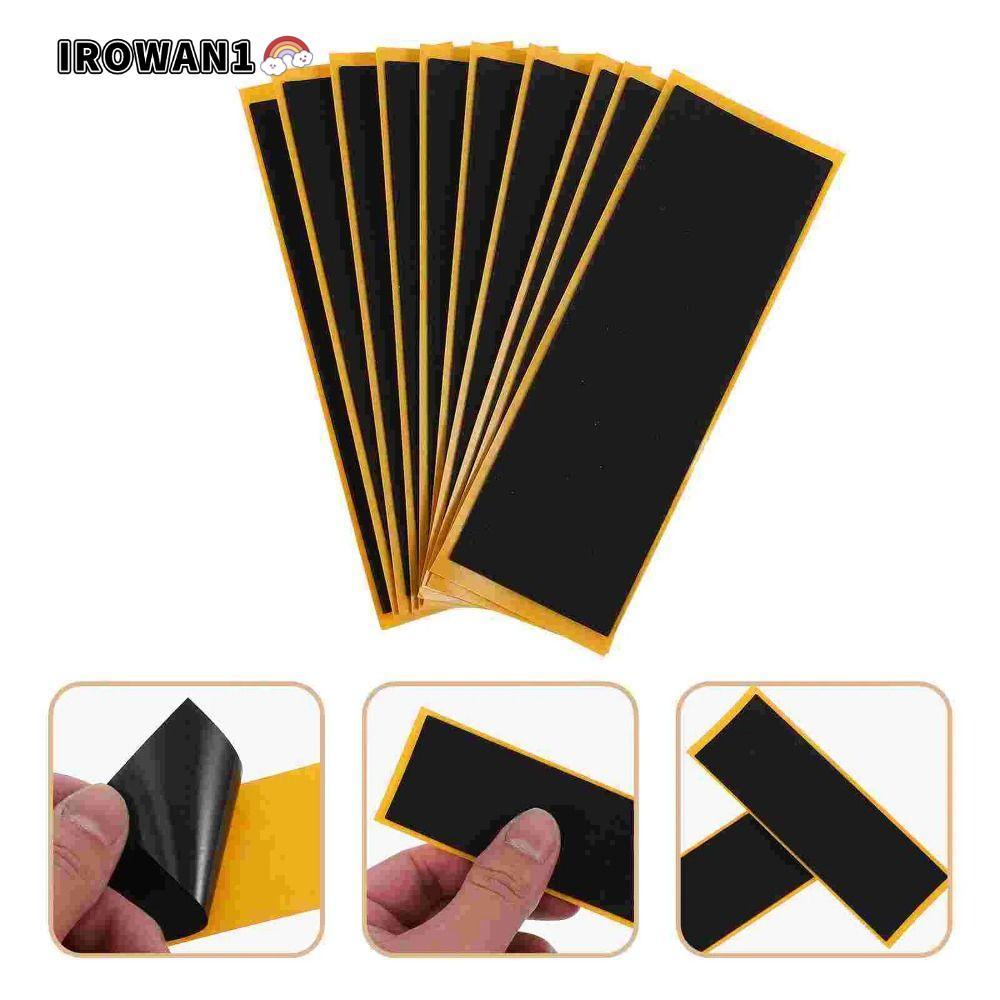 IRWAN1 1/10 ชิ้น Fingerboard Deck สติกเกอร์,โฟม Grip สีดํา Fingerboard Grip เทป, 110x38 มม.Self-กาว Uncut สติกเกอร์กันลื่น