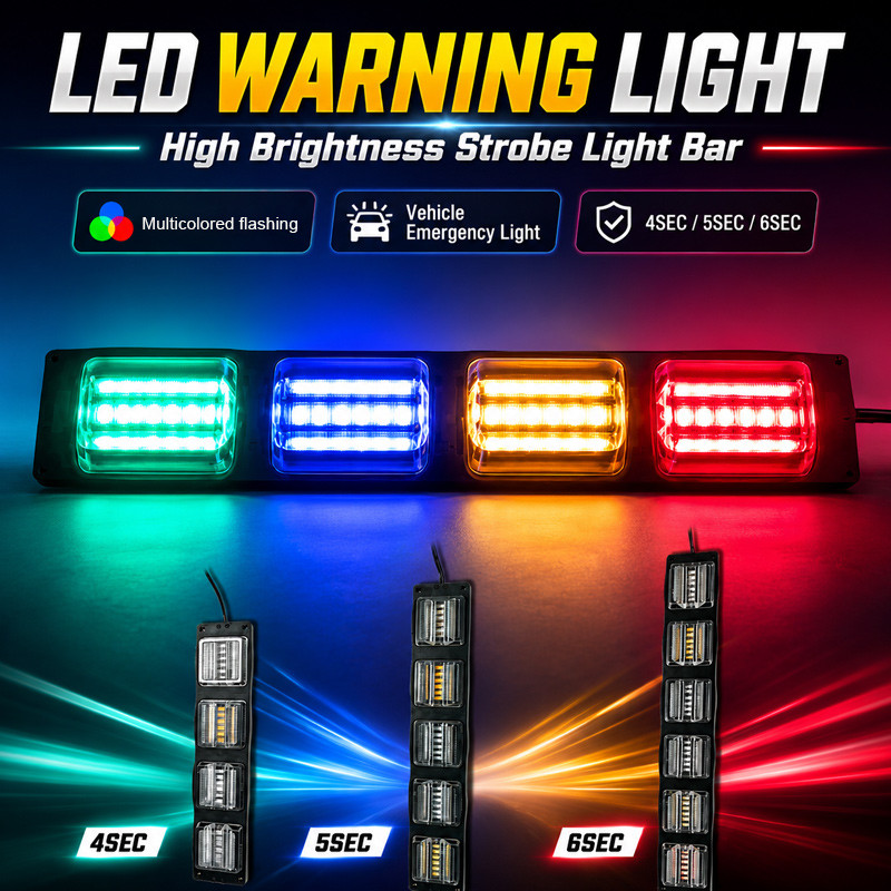 โมดูลฉีดขึ้นรูปไฟสัญญาณเตือน LED แบบกระพริบ ไฟฉุกเฉินเพื่อความปลอดภัย ไฟสัญญาณสี่สี